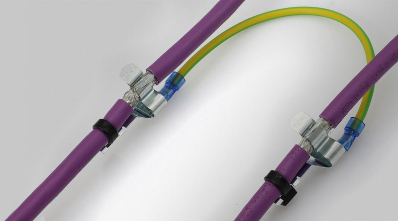 EMC 屏蔽夾，用于帶接頭電纜